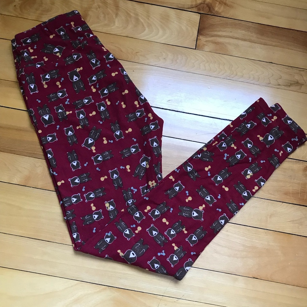 LulaRoe OS bear leggings